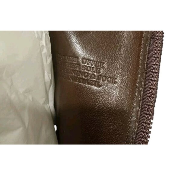 Banana Republic Boots Women's Size 8.5 Brown Leather Cone Heel Side Zipper - Picture 5 of 8
